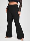 Calça Legging Bailarina Plus Size Flanelada Leg Flare