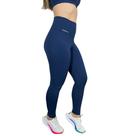 Calça Legging Básica Casual Suplex Academia Azul M.
