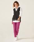 Calça Legging Básica Feminina Em Moletom Stretch Flanelado
