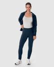 Calça Legging Básica Feminina Em Moletom Stretch Flanelado