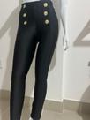 Calça legging calça de botões calça