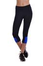 Calça Legging Capri Fitness em Power Suplex Detalhe Azul