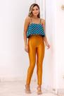 Calça Legging Cintura Alta Com Zíper E Bolso Falso