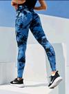 CALÇA LEGGING CINTURA ALTA LEVANTA BUMBUM-ESPORTIVA - MARMORIZADA -ACADEMIA- YOGA-azul escuro