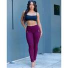 Calça Legging Cintura Alta Montaria Feminina Tendencia Tec gorgurão com Ziper casual