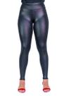 Calça Legging Cirre Cintura Alta Brilho Molhado Couro Lycra Pronta Entrega