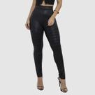 Calça Legging Cirre Tratorada Brilho Montaria Franzida