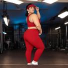 CALÇA LEGGING DITANA K2B PLUS SIZE SOCIAL FITNESS POLIAMIDA. Cor:VERMELHOTamanho:G2=48/50