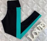 Calça legging duas cores (preto / verde)