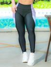 Calça Legging Feminina com Recorte Colorido e Bolsos Laterais - Fitmoda Calça Legging Feminina com Recorte Colorido e Bolsos Laterais - Fitmoda