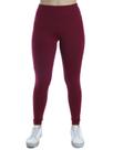 Calça Legging Feminina Cós Anatômico Fitness Bordo Calça Legging Feminina Cós Anatômico Fitness Bordo