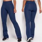 Calça Legging Feminina Flare Azul Bailarina Boca de Sino Suplex Modeladora
