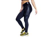 CALÇA LEGGING FEMININA PRETA COM RECORTE LATERAL - One Sport CALÇA LEGGING FEMININA PRETA COM RECORTE LATERAL - One Sport