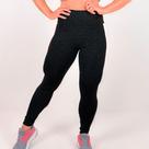 Calça Legging Feminina Suplex Esportiva para Academia Mariê preta e cinza