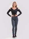 Calça Legging Feminina Veludo Cotelê Cintura Alta Outono Inverno RLC Modas