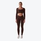 Calça Legging Fila Touch Gym Feminina Marrom