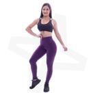 Calça legging fitness beringela 3430 Calça legging fitness beringela 3430