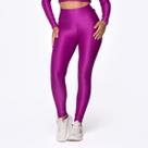 Calça Legging Fitness Cintura Alta Poliamida Brilho Laminado Calça Legging Fitness Cintura Alta Poliamida Brilho Laminado