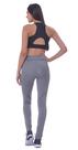 Calça Legging Fitness com Costura em Power Suplex Cinza
