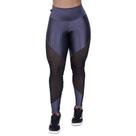 Calça Legging Fitness Feminina Cirrê 3D Recortes Tela Cós Alto Orbis Calça Legging Fitness Feminina Cirrê 3D Recortes Tela Cós Alto Orbis