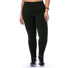 Calça Legging Fitness Plus Jacquard Preto Calça Legging Fitness Plus Jacquard Preto