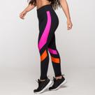 Calça Legging Fitness Poliamida com Recortes Laterais Rosa e