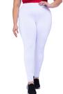 Calça Legging Flanelada Plus Size Branca Inverno