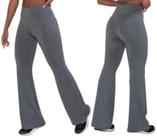 Calça Legging Flare Cinza Cintura AltaExcelente Qualidade Academia Trabalho
