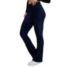 Calça Legging Flare Cotelê Vekyo Veludo Cós Alto Inverno Cintura Alta Moda Casual