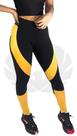 Calça Legging Fly Poliamida - Detalhe Amarelo Metalic