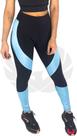 Calça Legging Fly Poliamida - Detalhe Azul Metalic