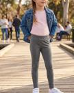 Calça legging infantil em algodão malwee kids tamanho:10cor:cinza