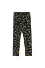 Calça Legging Infantil em Malha Estampada Preto - Elian