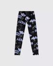 Calça Legging Infantil Estampada Em Moletom Stretch Flanelado Malwee Kids