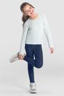 Calça legging infantil menina em cotton jeans Brandili