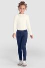 Calça legging infantil menina em cotton jeans Brandili