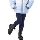 Calça Legging Infantil Menina Flanelada Lisa Básica Marinho