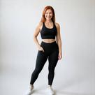 Calça Legging LISA com BOLSOS Leg Fitness Academia Corrida Cintura Alta Feminina 1057