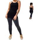 Calça Legging Lisa Suplex De Alta Compressão - CINZA ESCURO