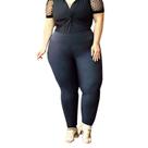 Calça Legging Modeladora Flanelada Suplex - Cós Alto Duplo: Modelo Plus Size Térmica - G1 ao G3 Calça Legging Modeladora Flanelada Suplex - Cós Alto Duplo: Modelo Plus Size Térmica - G1 ao G3