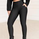 Calça Legging Montaria Feminina Cintura Alta Corrida Trabalho Academia M G e GG Calça Legging Montaria Feminina Cintura Alta Corrida Trabalho Academia M G e GG