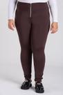 Calça Legging Montaria Plus Size em Suplex com Fechamento em Zíper Metalizado - Serena