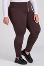 Calça Legging Montaria Plus Size em Suplex com Fechamento em Zíper Metalizado - Serena