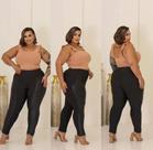 Calça Legging Montaria Plus Size Flanelada com Detalhe Cirrê Estilo e Conforto no Inverno