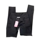 Calça Legging Peluciada Casual Preta Feminina
