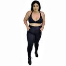 Calça Legging Plus Size Athletic Power com Bolso Preto Calça Legging Plus Size Athletic Power com Bolso Preto