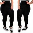 Calça Legging Plus Size Cintura Alta Academia Moda Fitness Feminina Lisa Suplex G1 G2 G3 Calça Legging Plus Size Cintura Alta Academia Moda Fitness Feminina Lisa Suplex G1 G2 G3