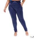 Calça Legging Plus Size Montaria Flanelada / Forrada Com Bolsos Frontais