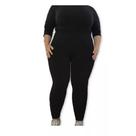 Calça Legging Plus Size Preta Básica Cintura Alta Grossa