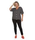 Calça Legging Plus Size Preta com Bolsos e Elastano